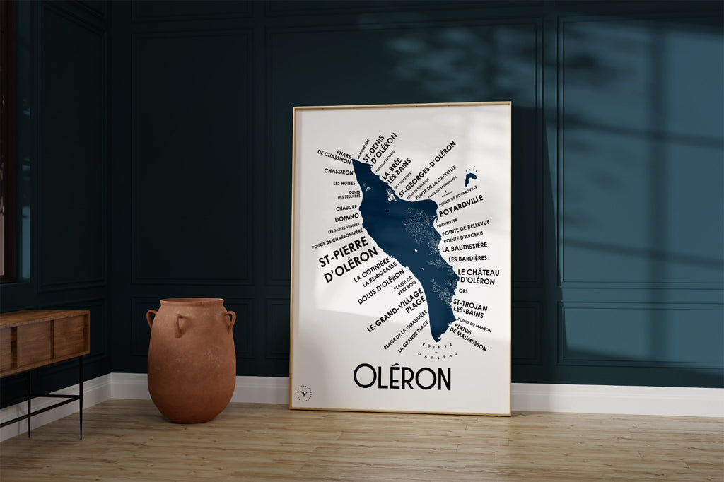 Affiche de l'île d'oléron, cadeau souvenir de vacance