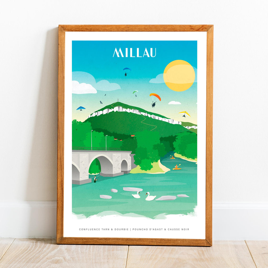 Affiche de Millau, La Pouncho d'Agast, affiche de lieux