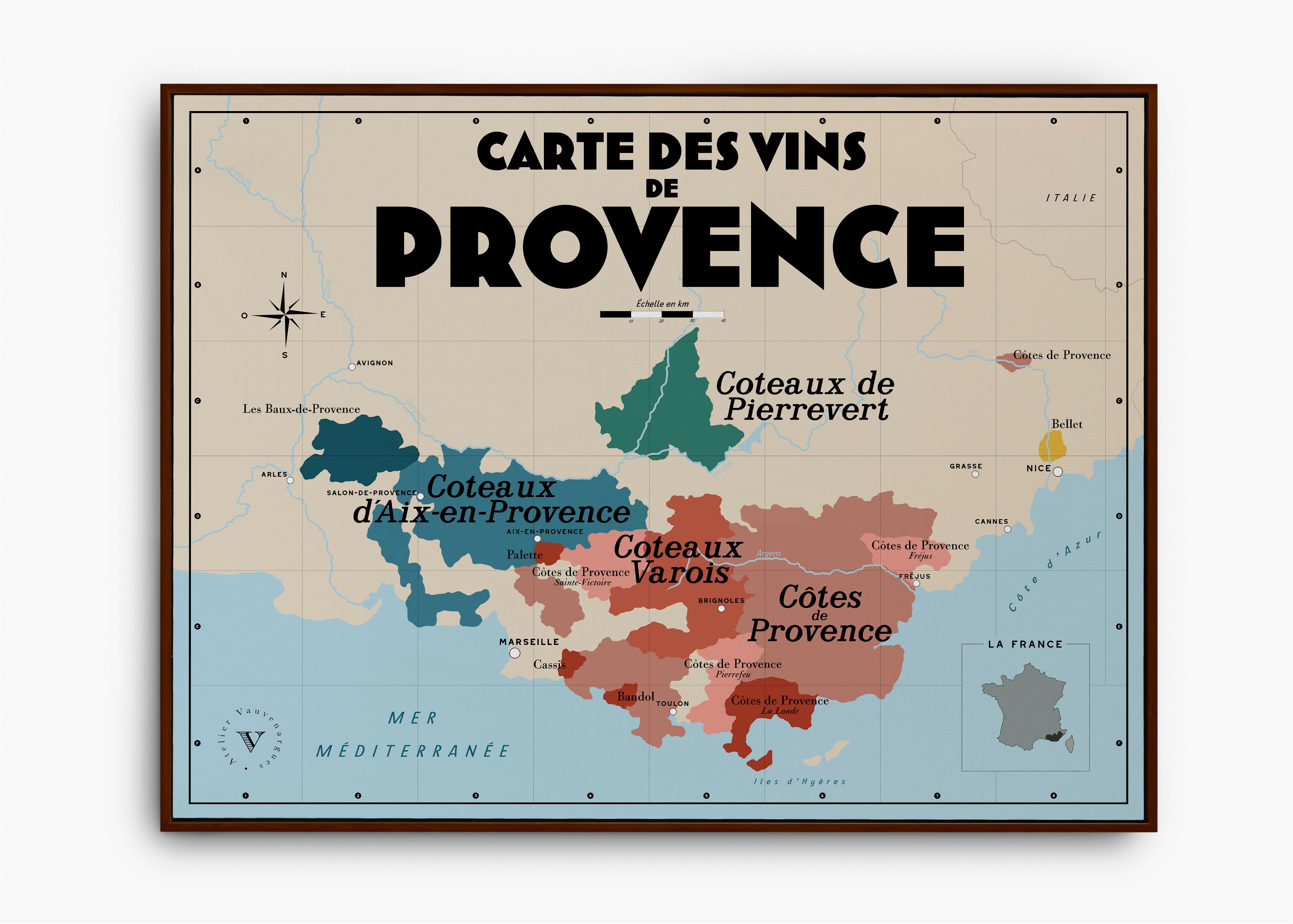 Carte des vins français – Atelier Vauvenargues