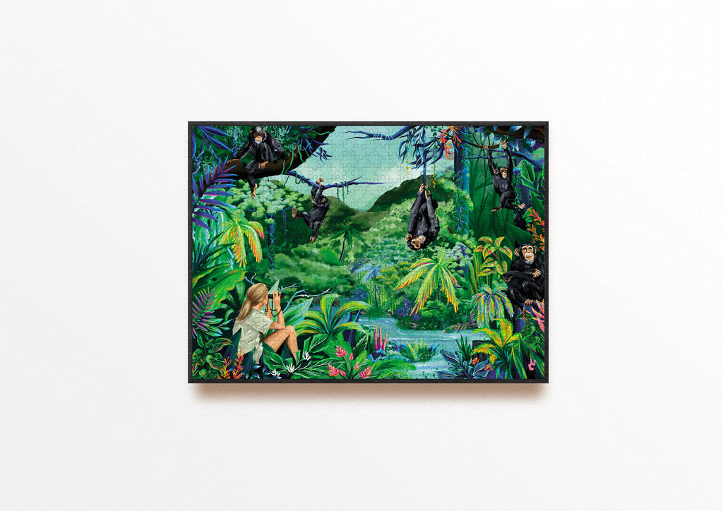 Puzzle 1000 pièces Jane Goodall, idée cadeau anniversaire femme , fabrication française, Pieceandlove